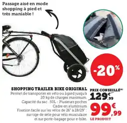 Hyper U Shopping trailer bike original offre