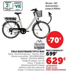 Hyper U Velo electrique tvt e-way offre