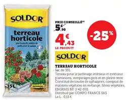 Hyper U SOLDOR Terreau horticole offre