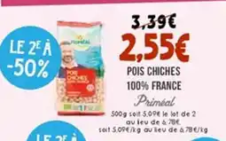 Naturalia PRIMÉAL Pois chiches 100% france offre