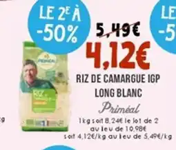 Naturalia PRIMÉAL Riz de camargue igp long blanc offre