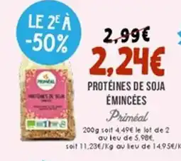 Naturalia PRIMÉAL Protéines de soja émincées offre