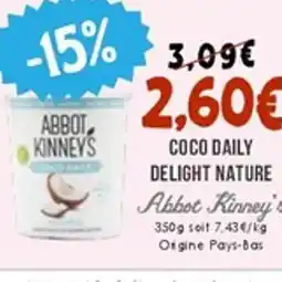 Naturalia ABBOT KINNEYS Coco daily delight nature offre