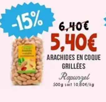Naturalia RAPUNZEL Arachides en coque grillées offre