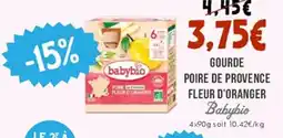 Naturalia BABYBIO Gourde poire de provence fleur d'oranger offre