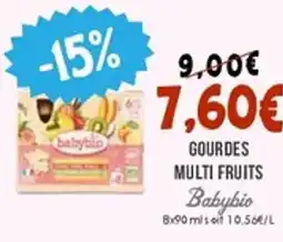 Naturalia BABYBIO Gourdes multi fruits offre