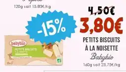 Naturalia BABYBIO Petits biscuits a la noisette offre