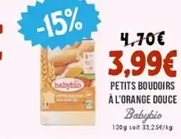 Naturalia BABYBIO Petits boudoirs à l'orange douce offre