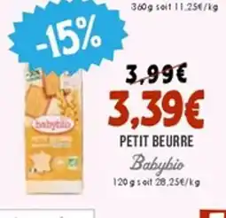 Naturalia BABYBIO Petit beurre offre