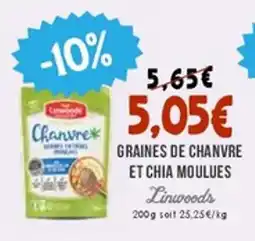 Naturalia LINWOODS Graines de chanvre et chia moulues offre