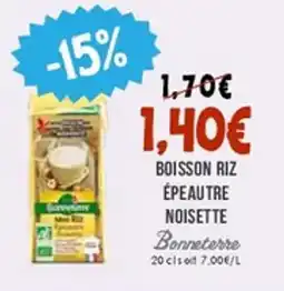 Naturalia BONNETERRE Boisson riz épeautre noisette offre