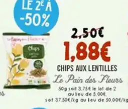 Naturalia LE PAIN DES FLEURS Chips aux lentilles offre