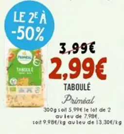 Naturalia PRIMÉAL Taboule offre