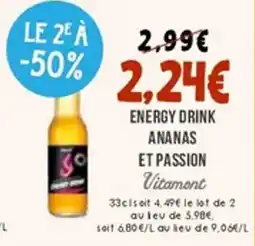 Naturalia VITAMONT Energy drink ananas et passion offre