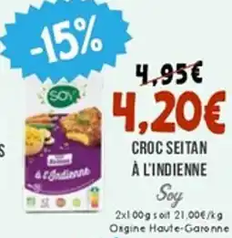 Naturalia SOY Croc seitan à l'indienne offre