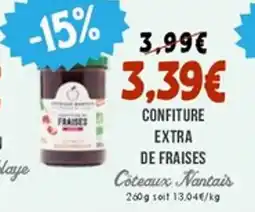 Naturalia COTEAUX NANTAIS Confiture extra de fraises offre