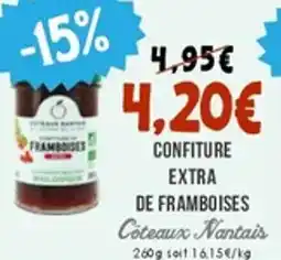 Naturalia COTEAUX NANTAIS Confiture extra de framboises offre
