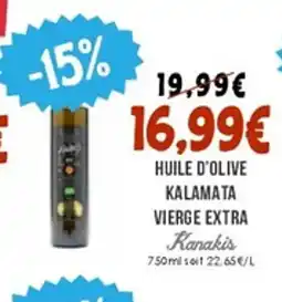 Naturalia KANAKIS Huile d'olive kalamata vierge extra offre