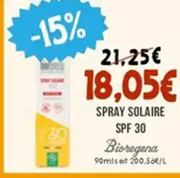 Naturalia BIOREGENA spray solaire offre