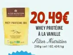 Naturalia ALTER NUTRITION Whey protéine à la vanille offre