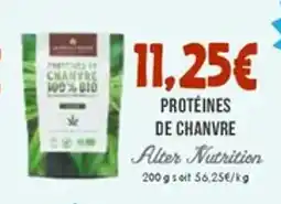 Naturalia ALTER NUTRITION Protéines de chanvre offre
