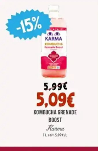 Naturalia KARMA Kombucha grenade boost offre