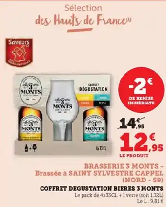 Super U 3 MONTS Coffret degustation bieres offre