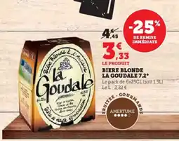Super U LA GOUDALE Biere blonde 7.2° offre