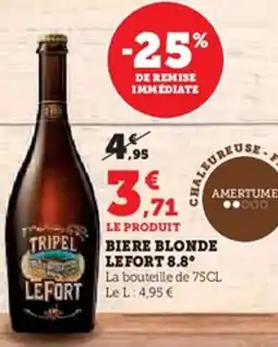 Super U Biere blonde lefort 8.8° offre