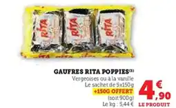Super U Gaufres rita poppies offre