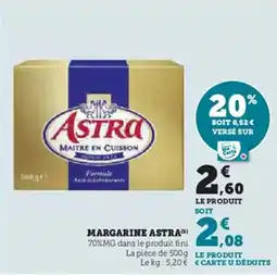 Super U ASTRA Margarine offre