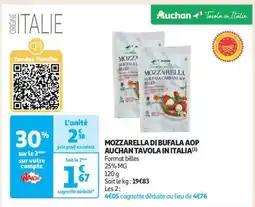 Auchan Mozzarella Di Bufala Aop Auchan Tavola In Italia offre