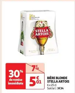 Auchan BIÈRE BLONDE STELLA ARTOIS offre