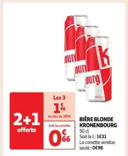 Auchan Bière Blonde Kronenbourg offre