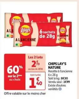 Auchan CHIPS LAY'S NATURE offre
