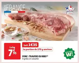 Auchan Porc : Travers Ou Ribs offre