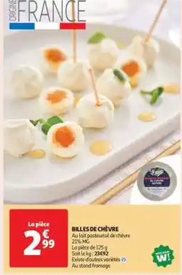 Auchan Billes De Chèvre offre