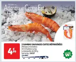 Auchan 2 Gambas Sauvages Cuites Réfrigérées offre
