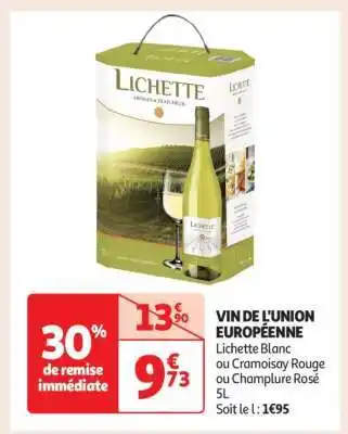 Auchan Vin de l'Union Européenne offre