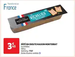 Auchan Pâté En Croûte Maison Monterrat offre