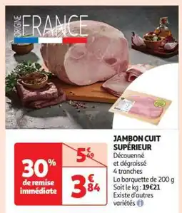 Auchan Jambon Cuit Supérieur offre