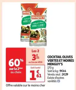 Auchan Cocktail Olives Vertes Et Noires Menguy's offre
