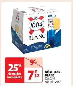 Auchan Bière 1664 Blanc offre