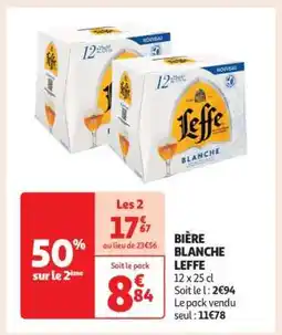 Auchan Bière Blanche Leffe offre