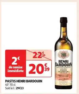 Auchan Pastis Henri Bardouin offre
