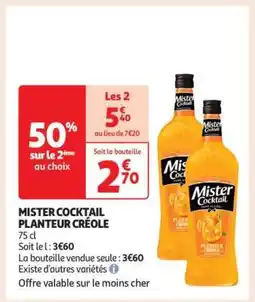 Auchan Mister Cocktail Planteur Créole offre