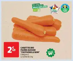 Auchan Carottes Bio Filière Auchan Cultivons Le Bon offre