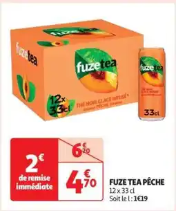 Auchan Fuze Tea Pêche offre