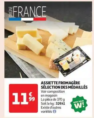 Auchan Assiette Fromagère Sélection Des Médailles offre
