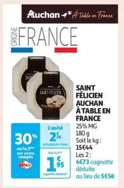 Auchan Saint Félicien Auchan À Table En France offre